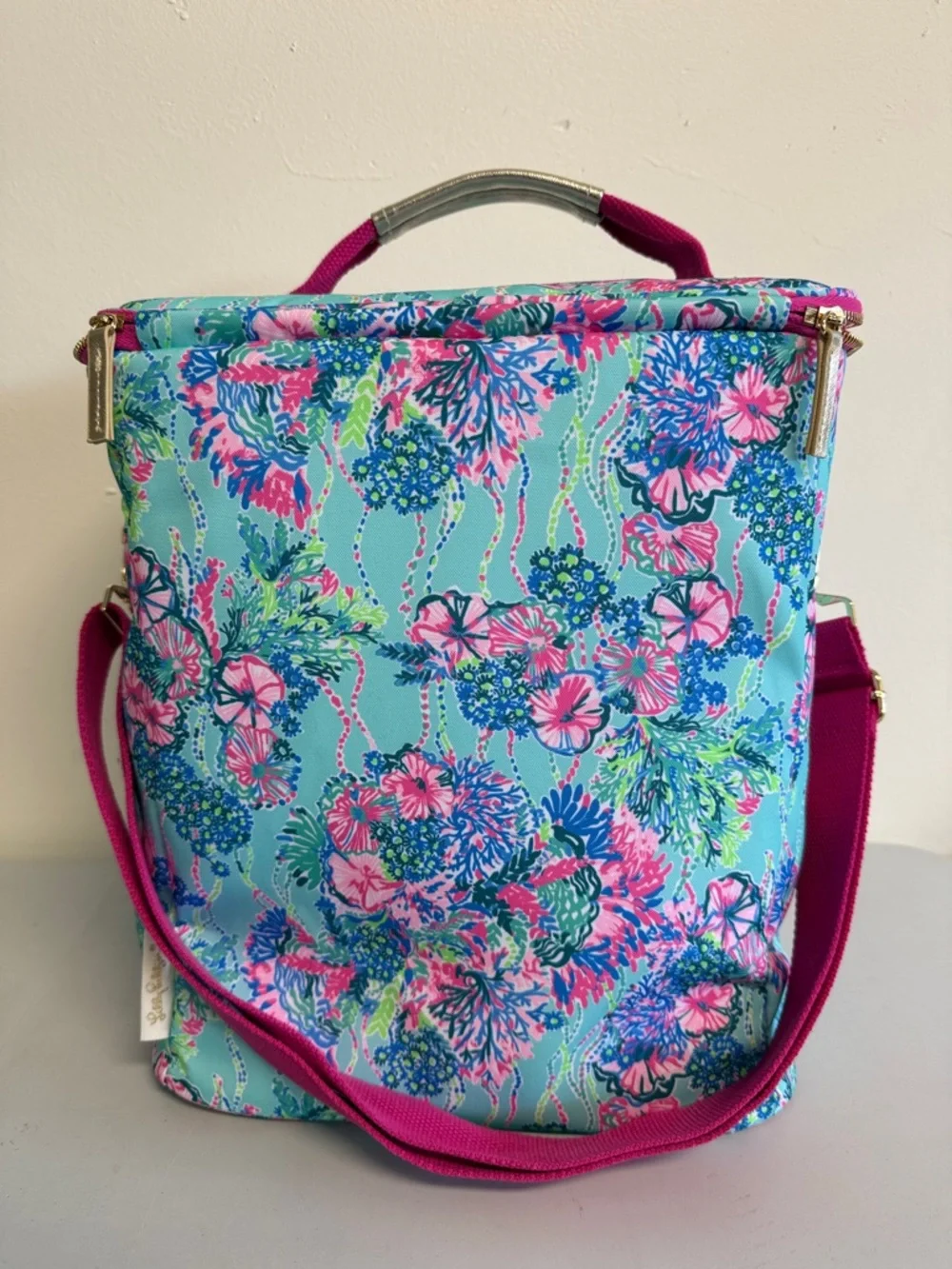 Lilly Pulitzer insulated wine carrier cooler bag - Picture 2 of 4